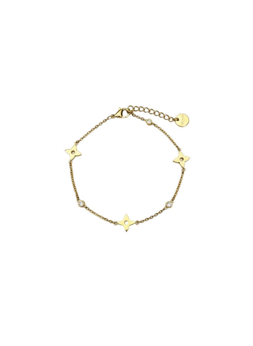 Bracelet 3 trèfles pointus arrondi