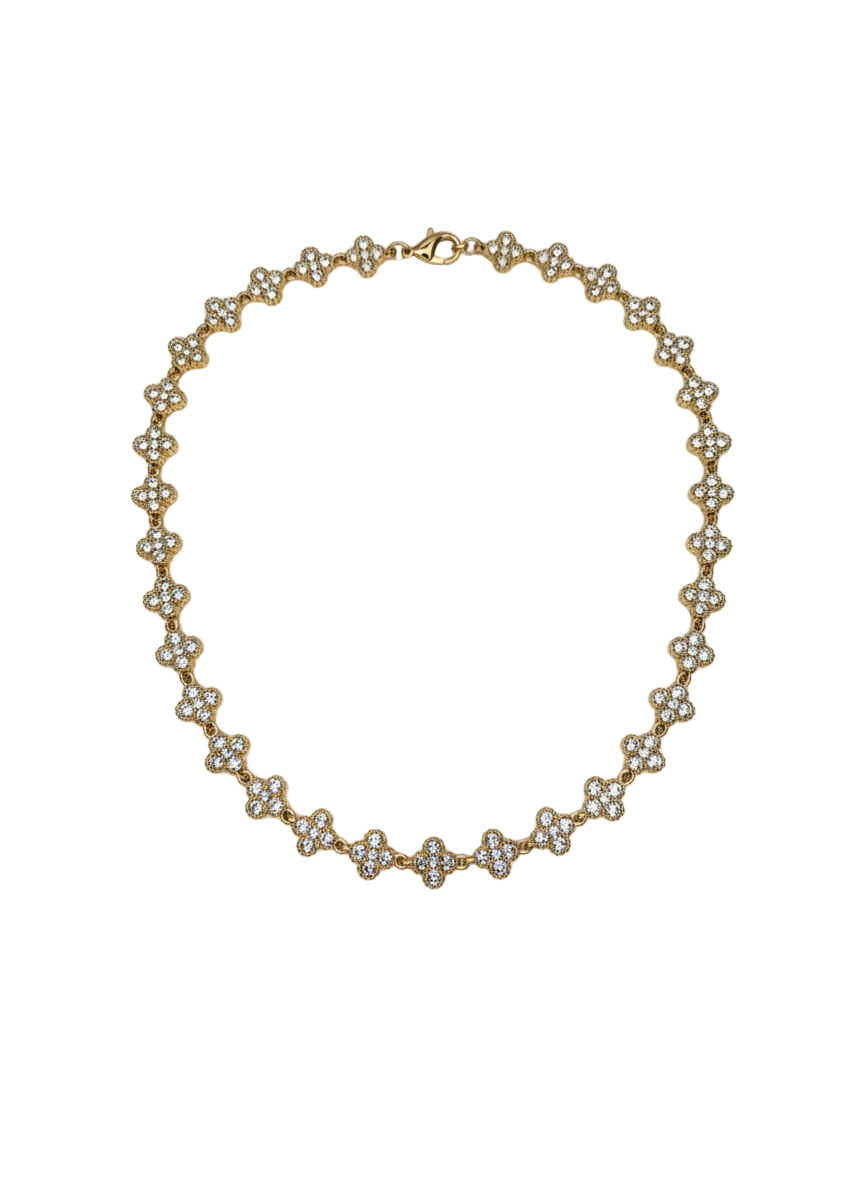 Collier trèfle fermeture simple